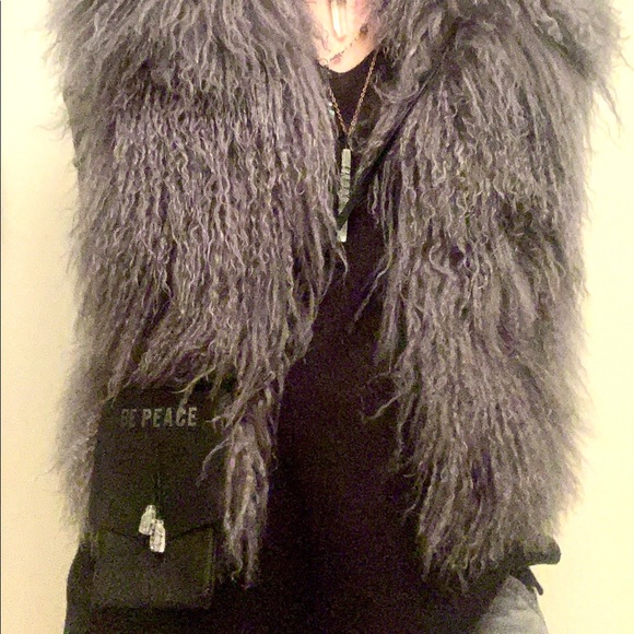 Buddha Bead Handcrafted Upcycled Leather BE PEACE Crossbody Pouch (phone) Bag - Picture 6 of 6